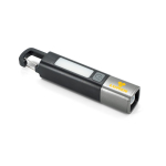 Linterna recargable USB-C con modos luz LED y COB 2W 800mAh color negro imagen con logo 4