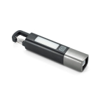 Linterna recargable USB-C con modos luz LED y COB 2W 800mAh color negro tercera vista