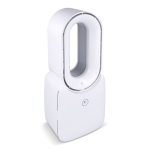 Ventilador portátil sin aspas con luz LED de 6 colores y 4 velocidades color blanco