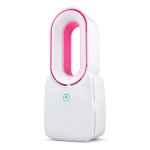 Ventilador portátil sin aspas con luz LED de 6 colores y 4 velocidades color blanco quinta vista