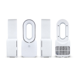 Ventilador portátil sin aspas con luz LED de 6 colores y 4 velocidades color blanco sexta vista