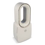 Ventilador portátil sin aspas con luz LED de 6 colores y 4 velocidades color beige
