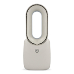 Ventilador portátil sin aspas con luz LED de 6 colores y 4 velocidades color beige segunda vista