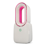 Ventilador portátil sin aspas con luz LED de 6 colores y 4 velocidades color beige quinta vista