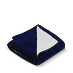 Manta de microfibra de poliéster con sublimación a todo color 500 g/m2 color azul oscuro tercera vista