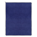 Manta de microfibra de poliéster con sublimación a todo color 500 g/m2 color azul oscuro cuarta vista