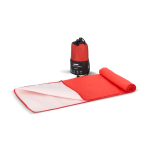 Toalla de RPET con tecnología de secado rápido y bolsa 40x80cm color rojo