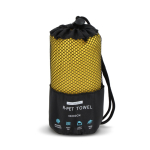 Toalla de RPET con tecnología de secado rápido y bolsa 40x80cm color amarillo segunda vista
