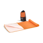 Toalla de RPET con tecnología de secado rápido y bolsa 40x80cm color naranja