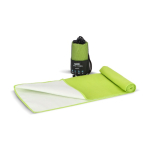 Toalla de RPET con tecnología de secado rápido y bolsa 40x80cm color verde lima