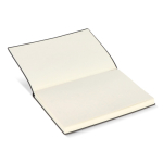 Libreta con tapa blanda de PU y cinta marcapáginas A5 hojas a rayas color negro sexta vista
