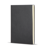 Libreta con tapa blanda de PU y cinta marcapáginas A5 hojas a rayas color azul