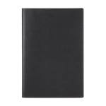 Libreta con tapa blanda de PU y cinta marcapáginas A5 hojas a rayas color azul segunda vista