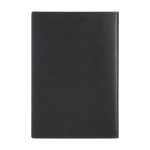 Libreta con tapa blanda de PU y cinta marcapáginas A5 hojas a rayas color azul tercera vista
