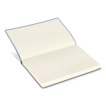 Libreta con tapa blanda de PU y cinta marcapáginas A5 hojas a rayas color azul sexta vista