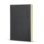Libreta con tapa blanda de PU y cinta marcapáginas A5 hojas a rayas color verde