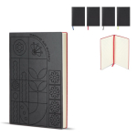 Libreta con tapa blanda de PU y cinta marcapáginas A5 hojas a rayas