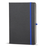 Libreta con tapa dura de PU ideal para láser A5 y hojas a rayas color azul