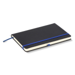 Libreta con tapa dura de PU ideal para láser A5 y hojas a rayas color azul quinta vista