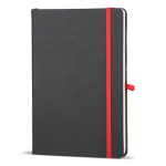 Libreta con tapa dura de PU ideal para láser A5 y hojas a rayas color rojo