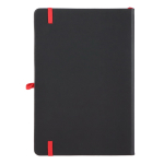 Libreta con tapa dura de PU ideal para láser A5 y hojas a rayas color rojo segunda vista