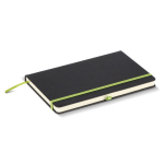 Libreta con tapa dura de PU ideal para láser A5 y hojas a rayas color verde quinta vista