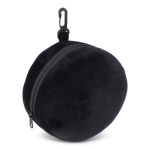 Almohada de viaje con antifaz integrado 2 en 1 y funda color negro