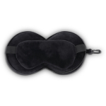 Almohada de viaje con antifaz integrado 2 en 1 y funda color negro tercera vista