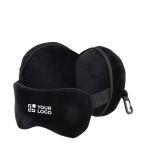 Almohada de viaje con antifaz integrado 2 en 1 y funda vista principal