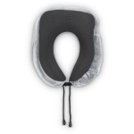 Almohada de viaje de espuma viscoelástica con funda fácil de guardar color gris segunda vista