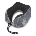 Almohada de viaje de espuma viscoelástica con funda fácil de guardar color gris quinta vista