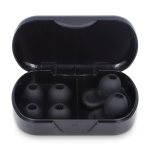 Tapones de oídos de silicona suave con estuche y en 3 tallas color negro segunda vista