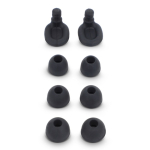 Tapones de oídos de silicona suave con estuche y en 3 tallas color negro tercera vista