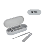Set de manicura en estuche compacto de plástico con 3 piezas vista principal