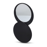 Espejo compacto deslizante de plástico con carcasa protectora color negro segunda vista