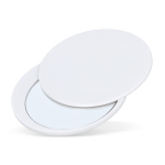 Espejo compacto deslizante de plástico con carcasa protectora color blanco