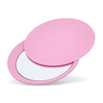Espejo compacto deslizante de plástico con carcasa protectora color rosa