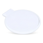 Espejo compacto de plástico con diseño sencillo y ligero color blanco segunda vista