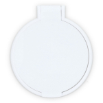 Espejo compacto de plástico con diseño sencillo y ligero color blanco quinta vista