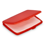 Set de pastillas de jabón monodosis en estuche de plástico 20uds color rojo