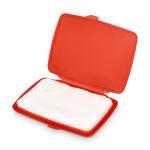 Set de pastillas de jabón monodosis en estuche de plástico 20uds color rojo segunda vista