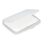 Set de pastillas de jabón monodosis en estuche de plástico 20uds color blanco