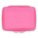 Set de pastillas de jabón monodosis en estuche de plástico 20uds color rosa tercera vista