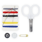Kit de costura en caja de plástico con tiritas ideal para viajes color blanco quinta vista