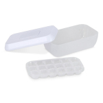 Bandeja de plástico para cubitos de hielo con expulsión por botón color blanco sexta vista