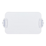 Fiambrera doble capa con clips de cierre y cubiertos integrados 1,55L color blanco quinta vista