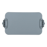 Fiambrera doble capa con clips de cierre y cubiertos integrados 1,55L color gris quinta vista