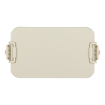 Fiambrera doble capa con clips de cierre y cubiertos integrados 1,55L color beige quinta vista
