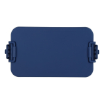 Fiambrera doble capa con clips de cierre y cubiertos integrados 1,55L color azul oscuro quinta vista