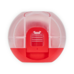 Fiambrera multifuncional con tapa a rosca y cubiertos reutilizables color rojo octava vista